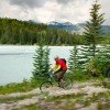 Biking alonside the river