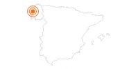 Ausflugsziel Santa María la Real do Sar - Santiago de Compostela in den Terras de Santiago: Position auf der Karte