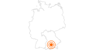 Tourist Attraction Botanical Garden Munich in Munich: Position on map