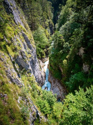 Blick von der Brücke der Geisterklamm