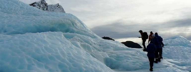 Hiking on the glacier