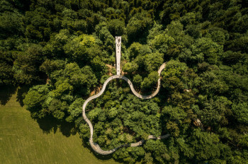The tree-top walk near Mogelsberg is the first of its kind in Switzerland.