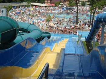 A total of five water slides can be found here.