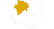 Karte der Wanderungen im Waldviertel
