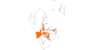 Karte der Ausflugsziele in Zentral-Auckland