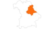 Karte der Ausflugsziele im Oberpfälzer Wald