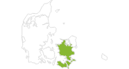 Karte der Radtouren auf Seeland
